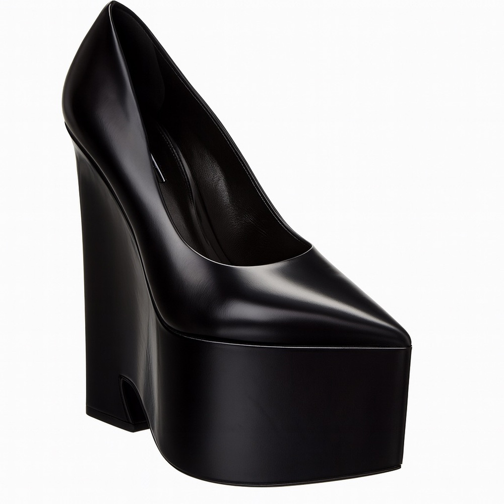 Versace Black Platform Heels